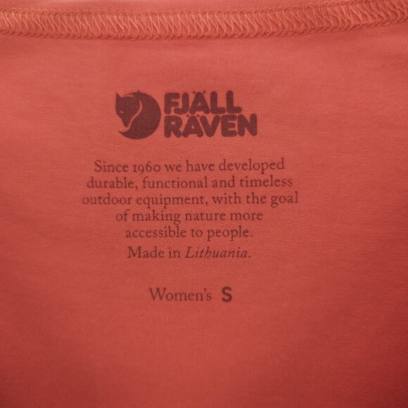 NWT FJALLRAVEN high Coast Dress Organic Cotton Blend Rowan Red Orange SMALL - Picture 7 of 11